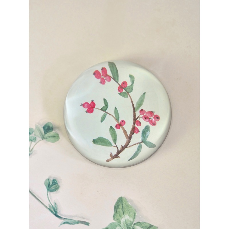 Painted Berry Dome Paperweight