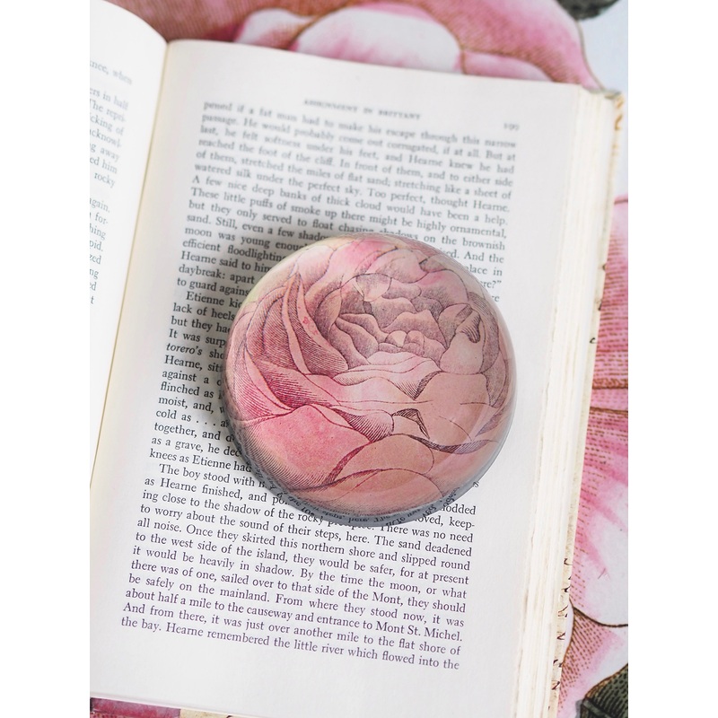 Paper Rose Dome Paperweight