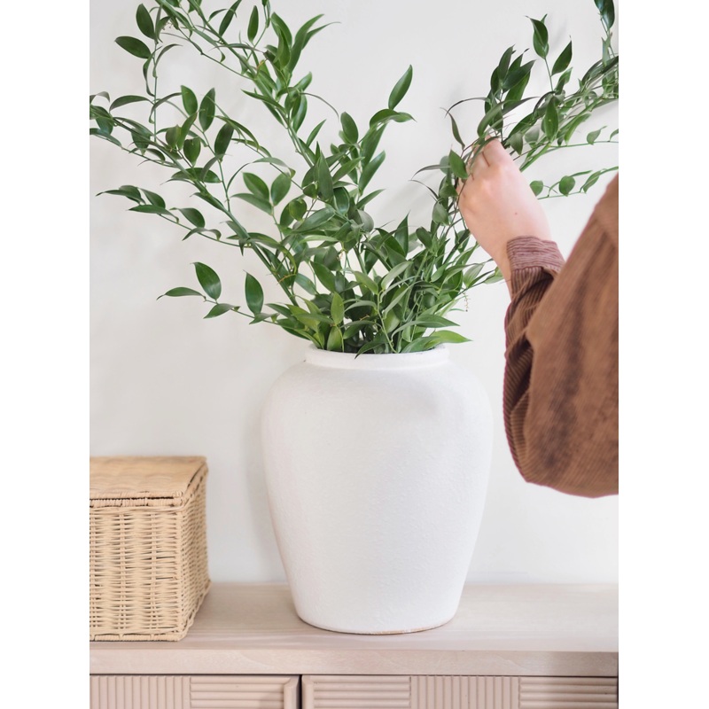 Athens White Vase