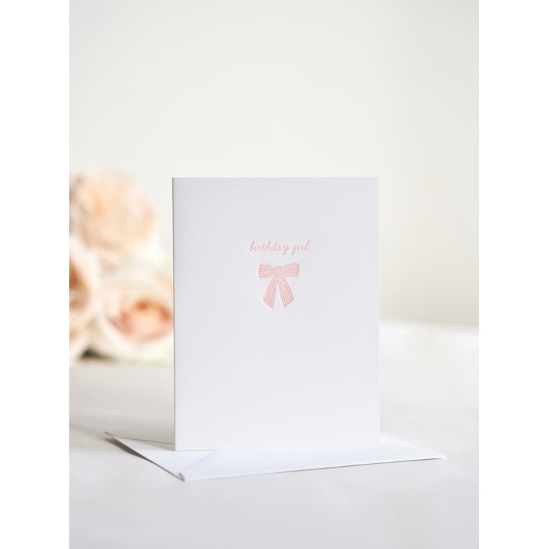 Birthday Girl Bow Card