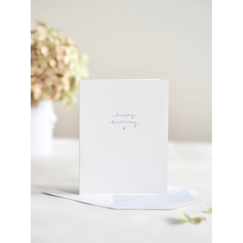 Blue Happy Birthday Card