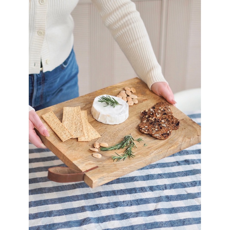 Cheyenne Cheese Board w/ Leather Handle