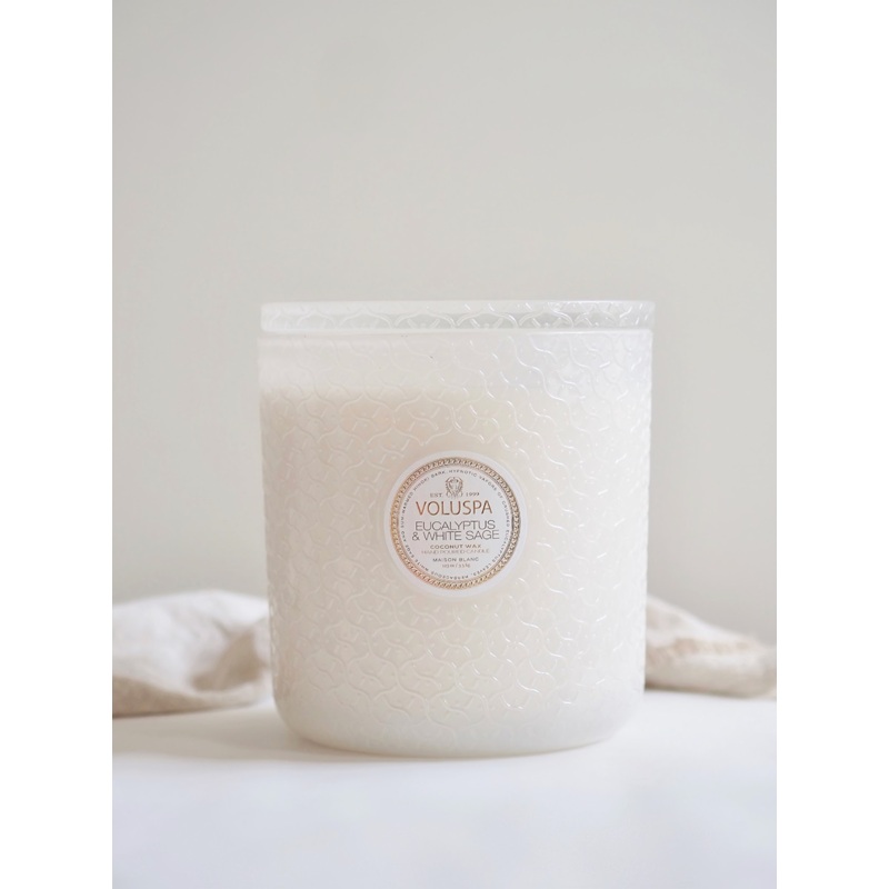 Eucalyptus & White 5 Wick Hearth Candle