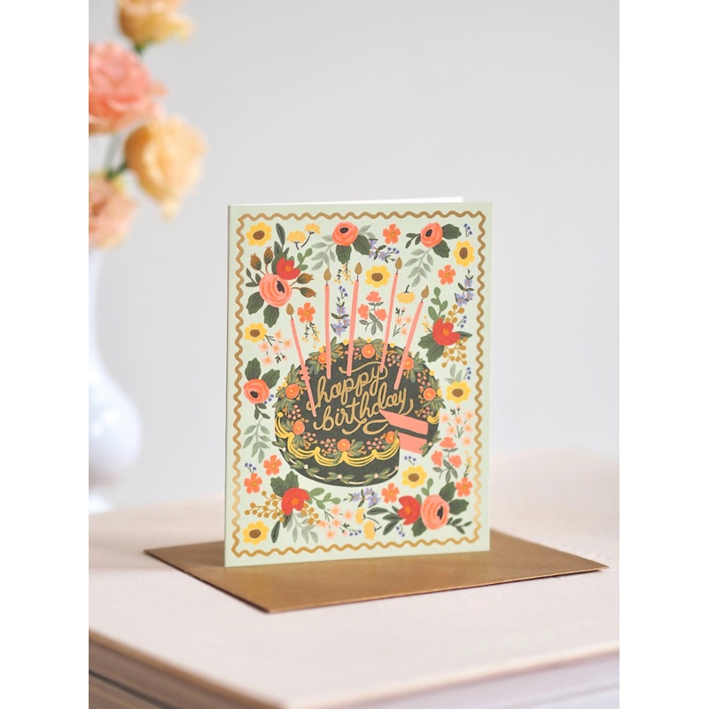 Floral Cake Birthday Card