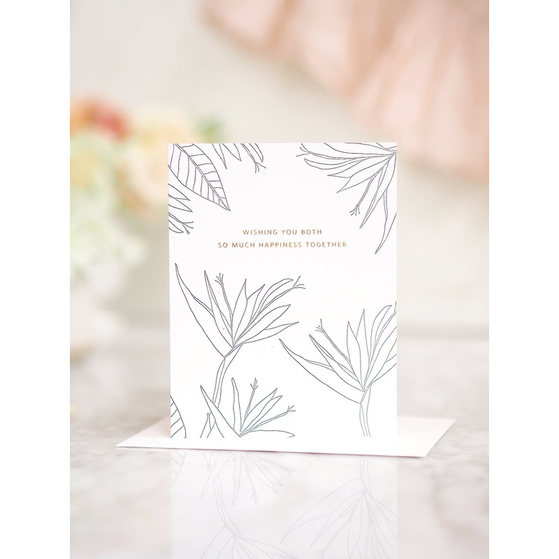 Happiness Wedding Botanical Card