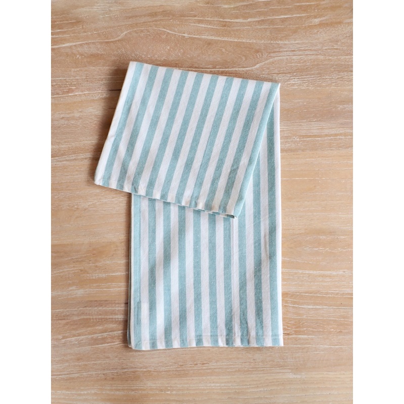Lucia Aqua Stripe Tea Towel