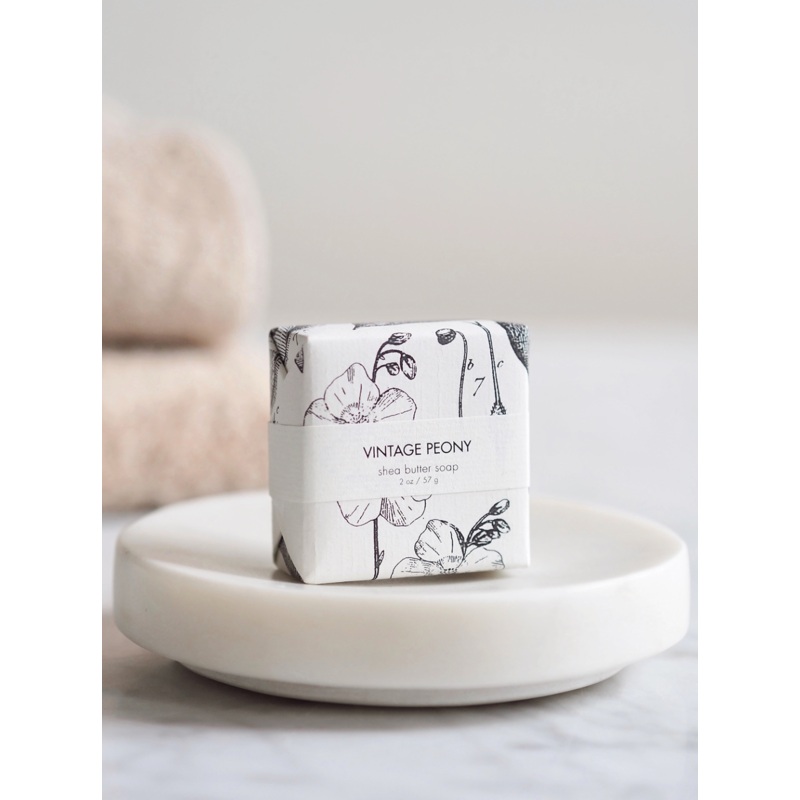 Petite Vintage Peony Bar Soap