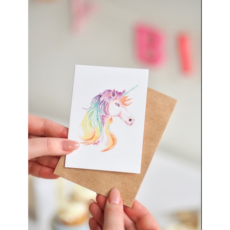 Rainbow Unicorn Mini Card