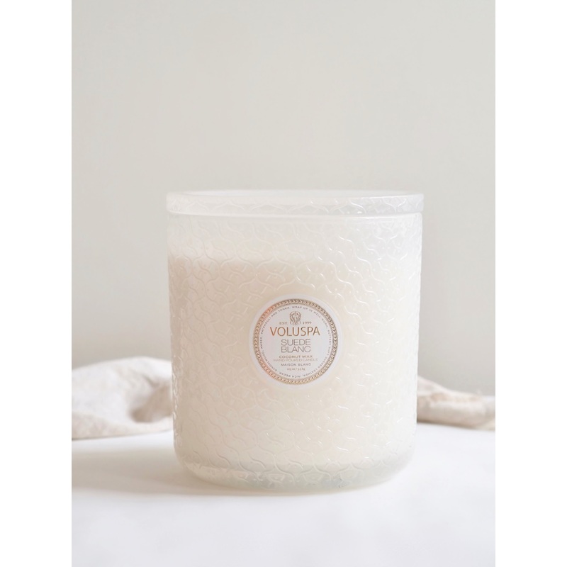 Suede Blanc 5 Wick Hearth Candle