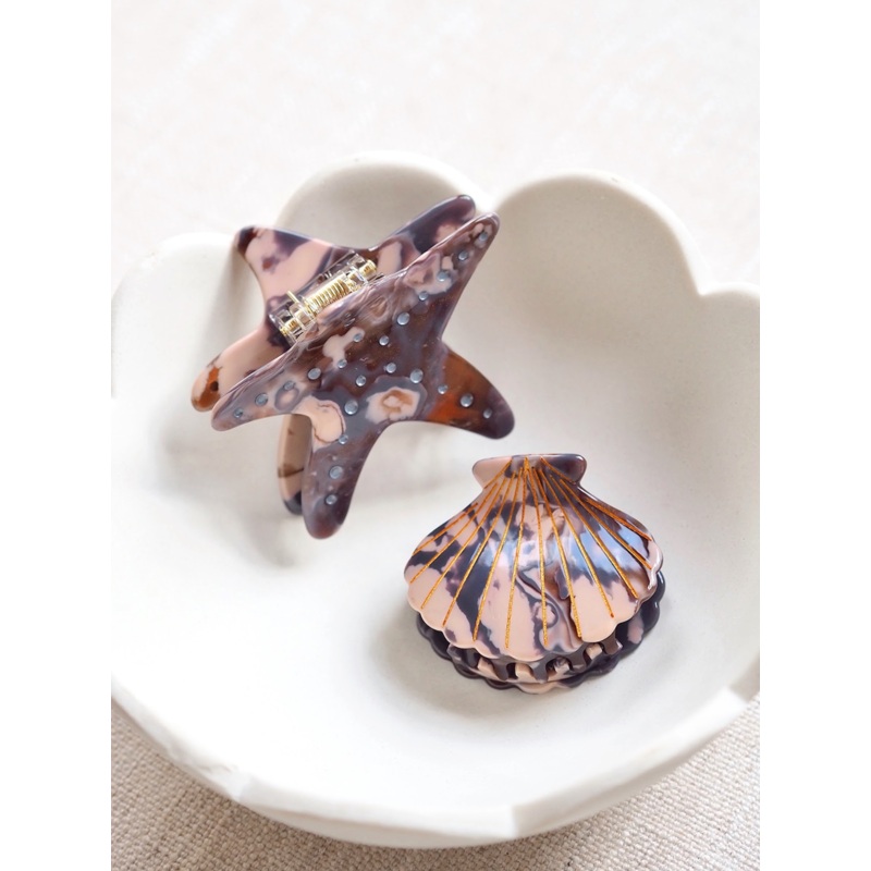 Brunette Seaside Claw Clips