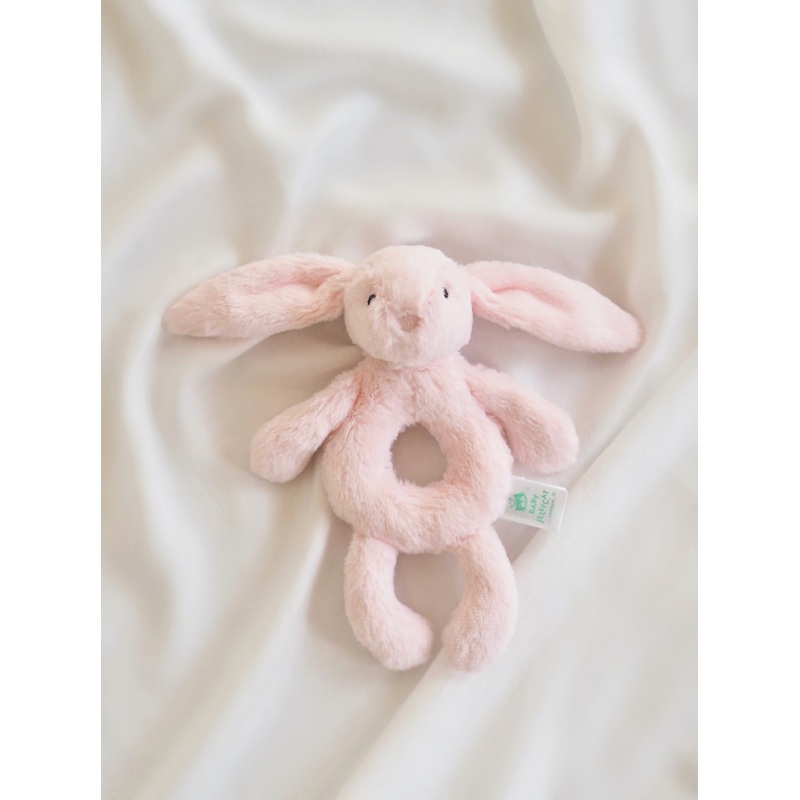 Jellycat Bashful Pink Bunny Ring Rattle