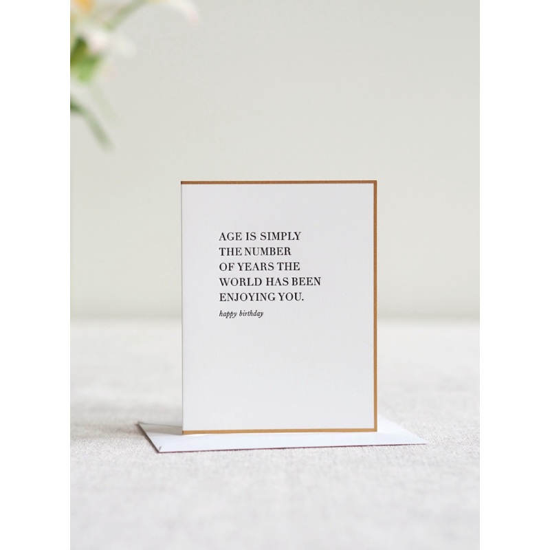 Number of Years Birthday Card