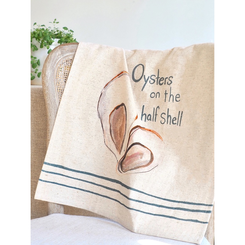 Oysters on the Half Shell Tea Towel