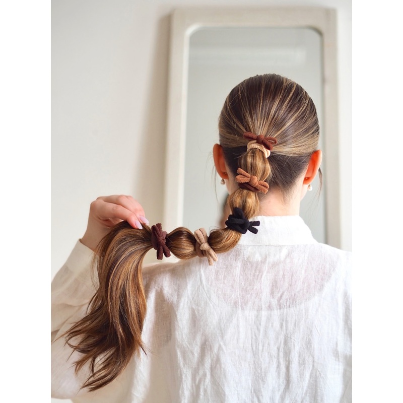 Seamless Bow Hair Tie Set
