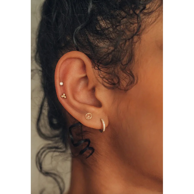 Shine on Diamond Huggies | 14K Gold