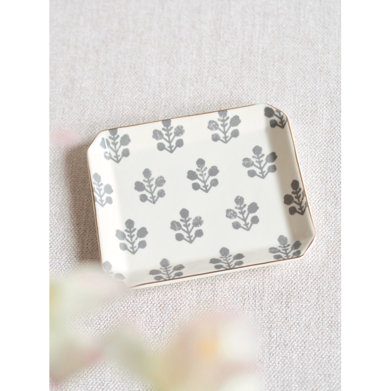 Slate Floral Trinket Tray