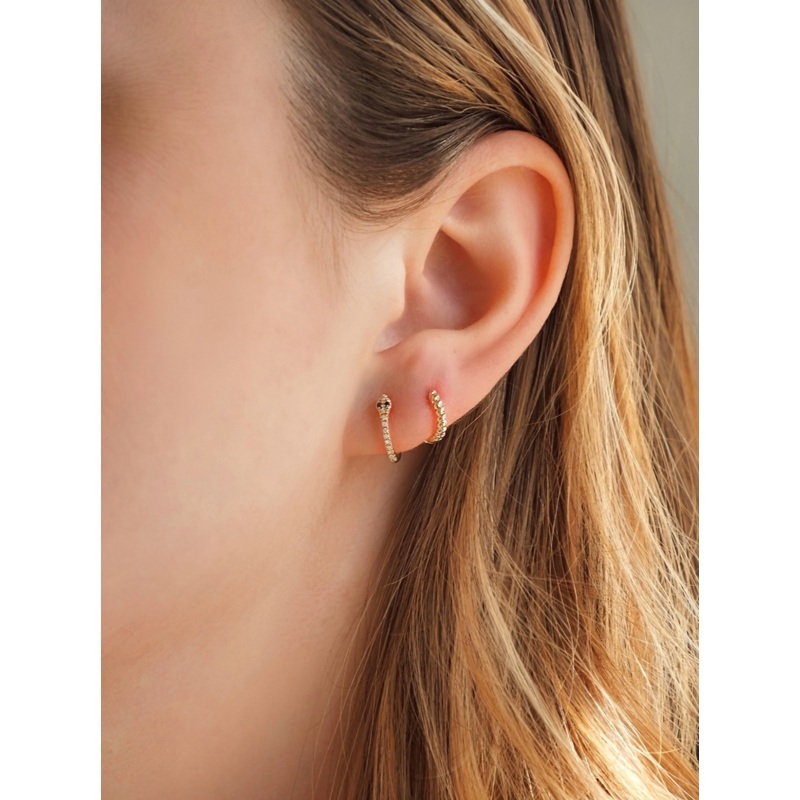 Snake Huggies | 14K Gold