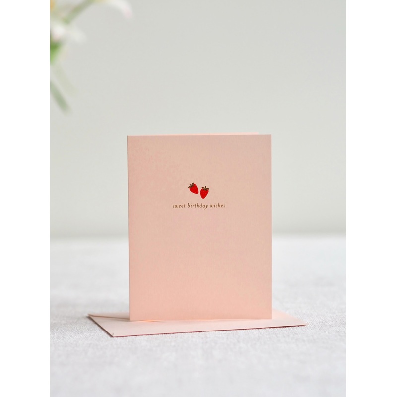 Strawberry Sweet Birthday Wishes Card