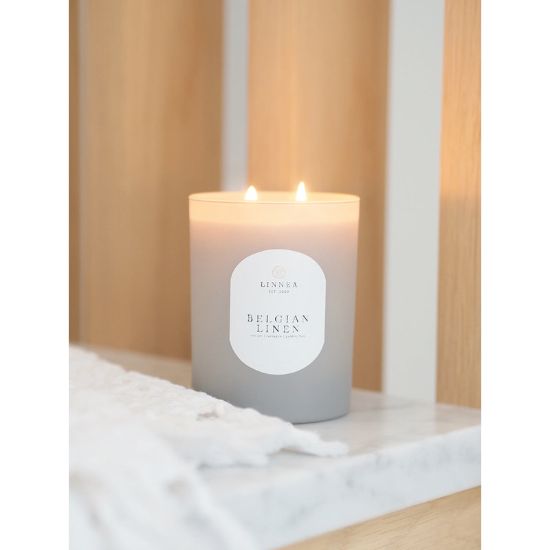 Belgian Linen 2 Wick Candle