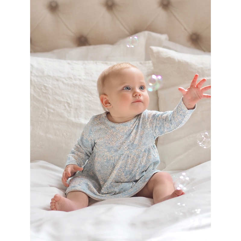 Blue Meadow Floral Dress & Bloomer
