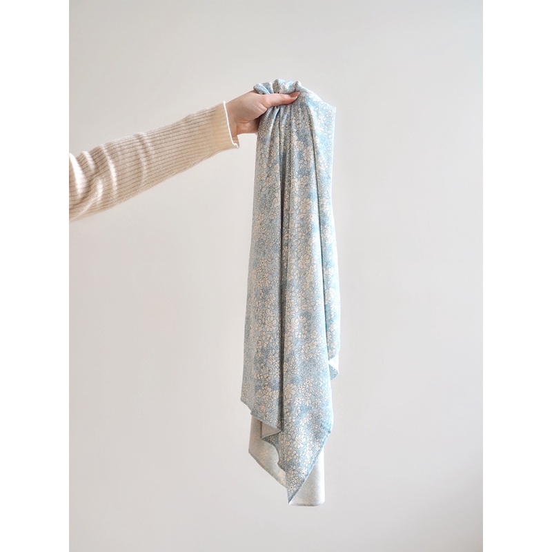Blue Meadow Floral Swaddle Blanket