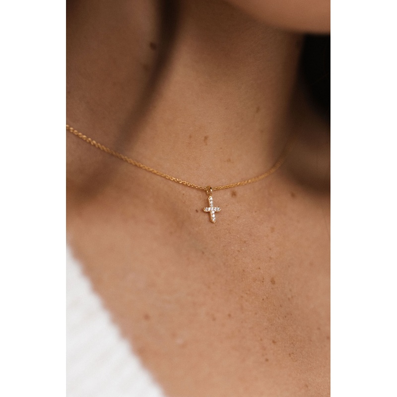 Cross Necklace | Gold