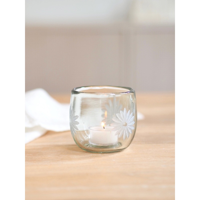 Daisy Glass Tealight Votive