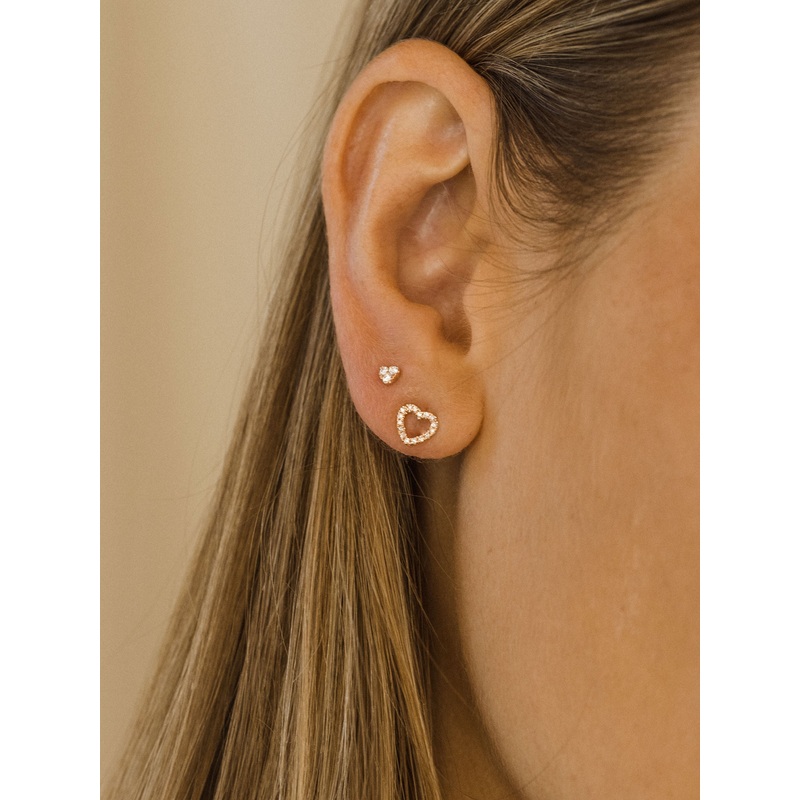 Diamond Cherish Earrings | 14K Gold