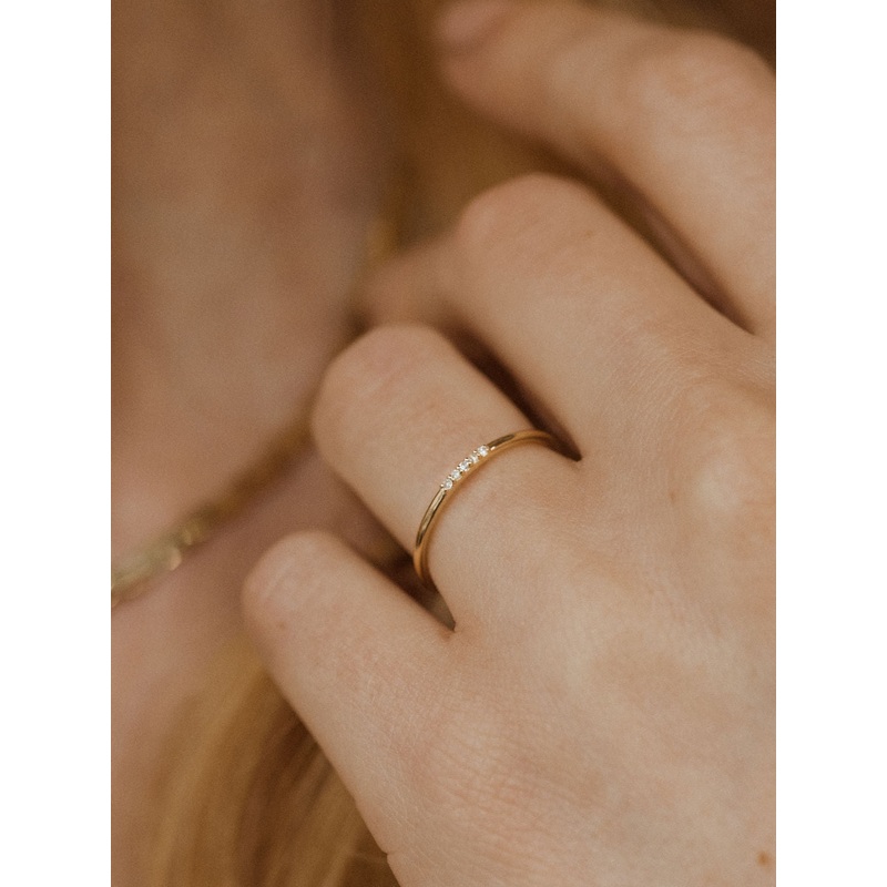 Diamond Cinque Ring | 14K Gold