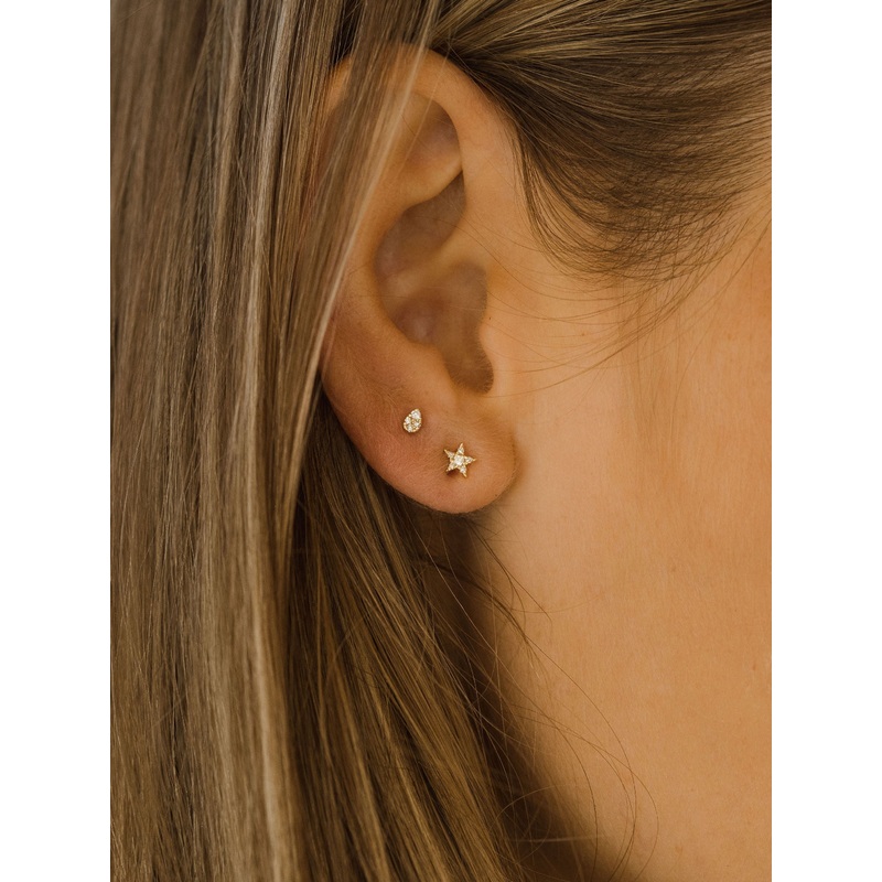 Diamond Hani Studs | 14K Gold