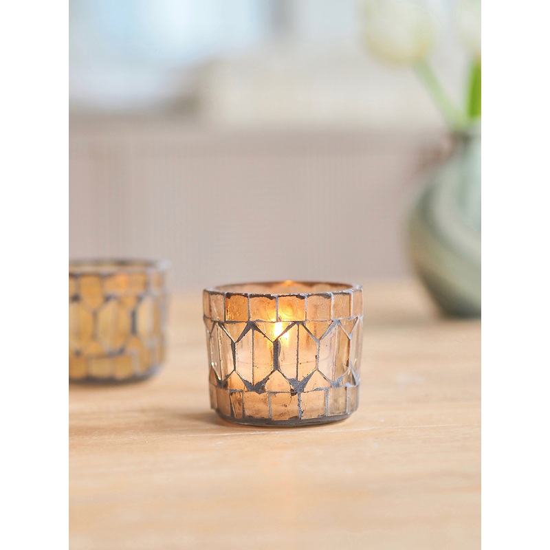 Glass Mosaic Tealight Holder