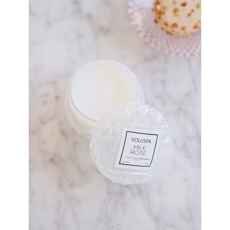 Milk Rose Macaron Candle