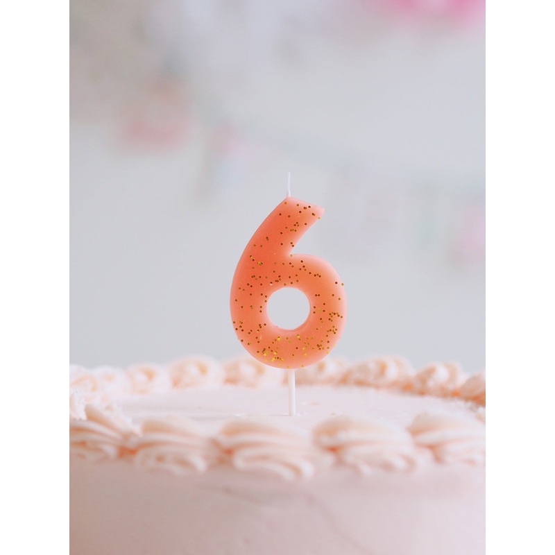 Number 6 Candle