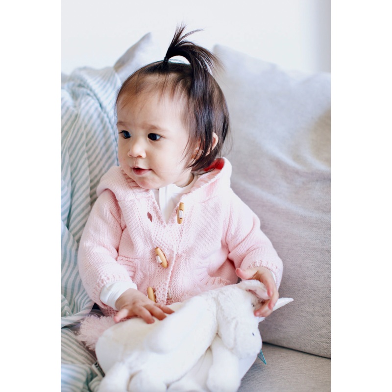 Pink Knit Hoodie