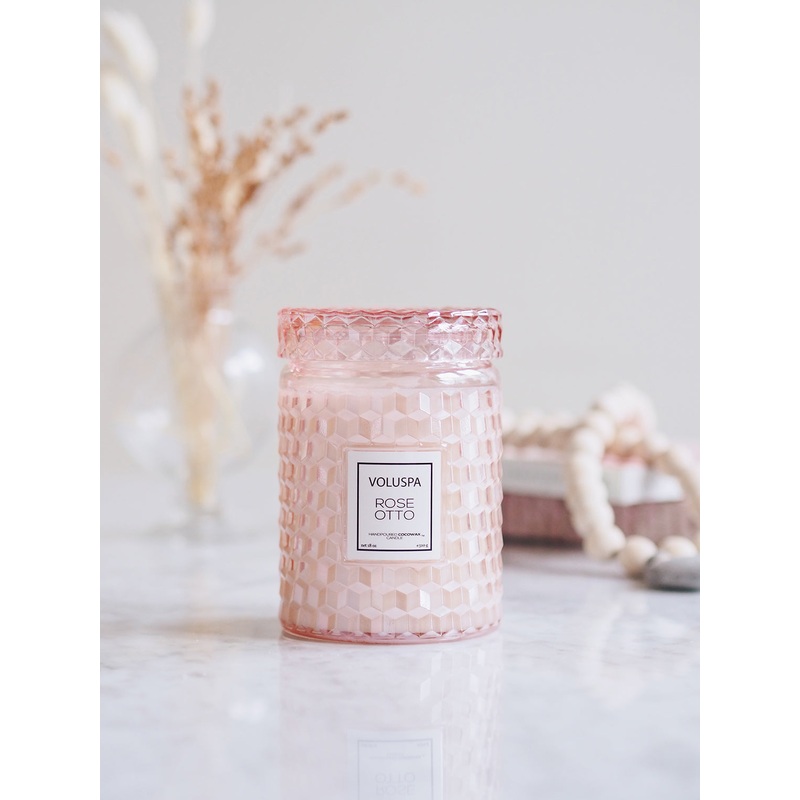 Rose Otto Glass Jar Candle | Large