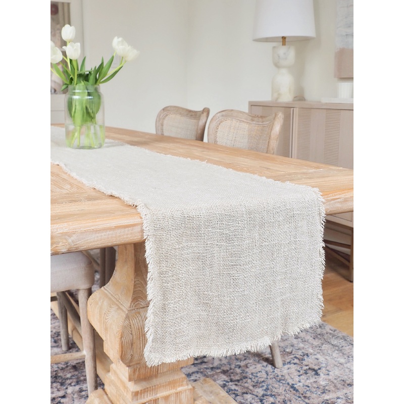 Zoey Ivory Table Runner