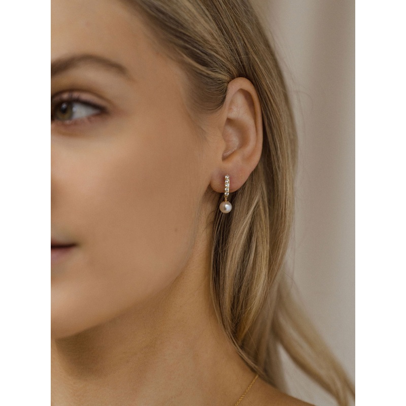 Demi Pearl Hoops