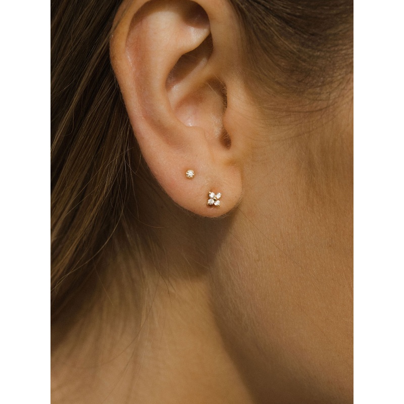 Diamond Fallon Studs | 14K Gold