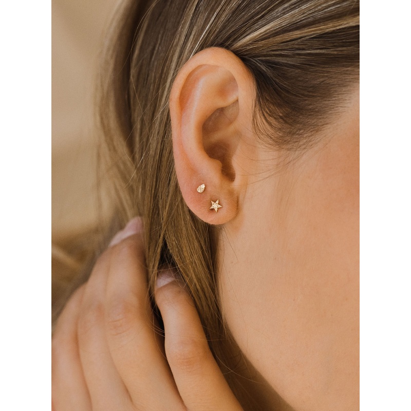 Diamond First Star Studs | 14K Gold
