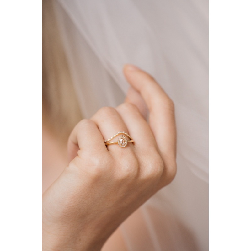 Diamond Isabella Rosecut Ring | 14K Gold