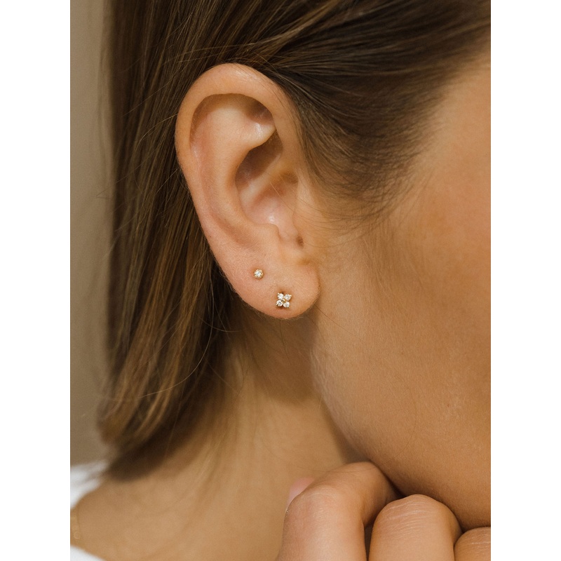Diamond Stella Earrings | 14K Gold