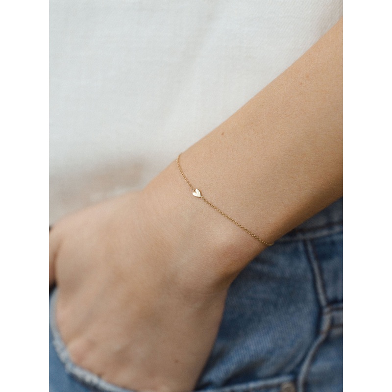 Everyday Little Lovely Heart Bracelet | 14K Gold