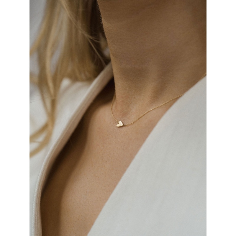 Everyday Little Lovely Heart Necklace | 14K Gold