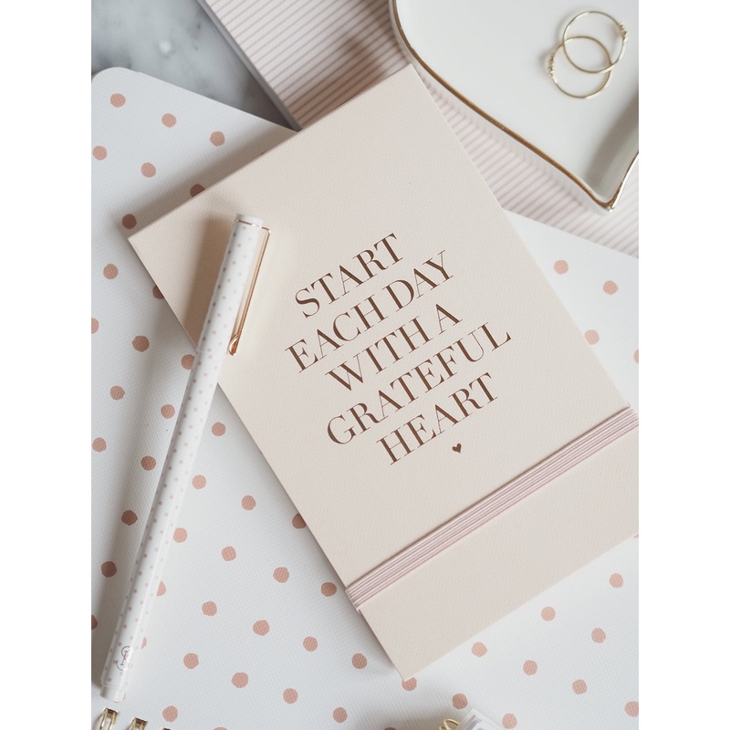 Pink Grateful Heart Notepad
