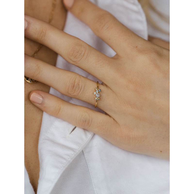 Tie Dye Something Blu Ring | 14K Gold