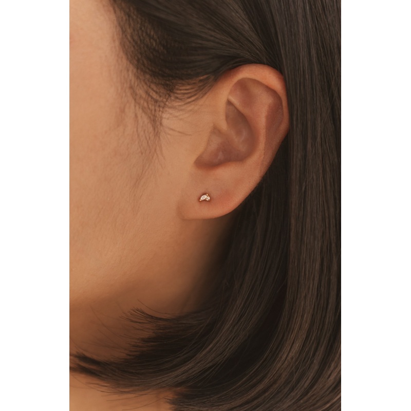Diamond Lean On Me Studs