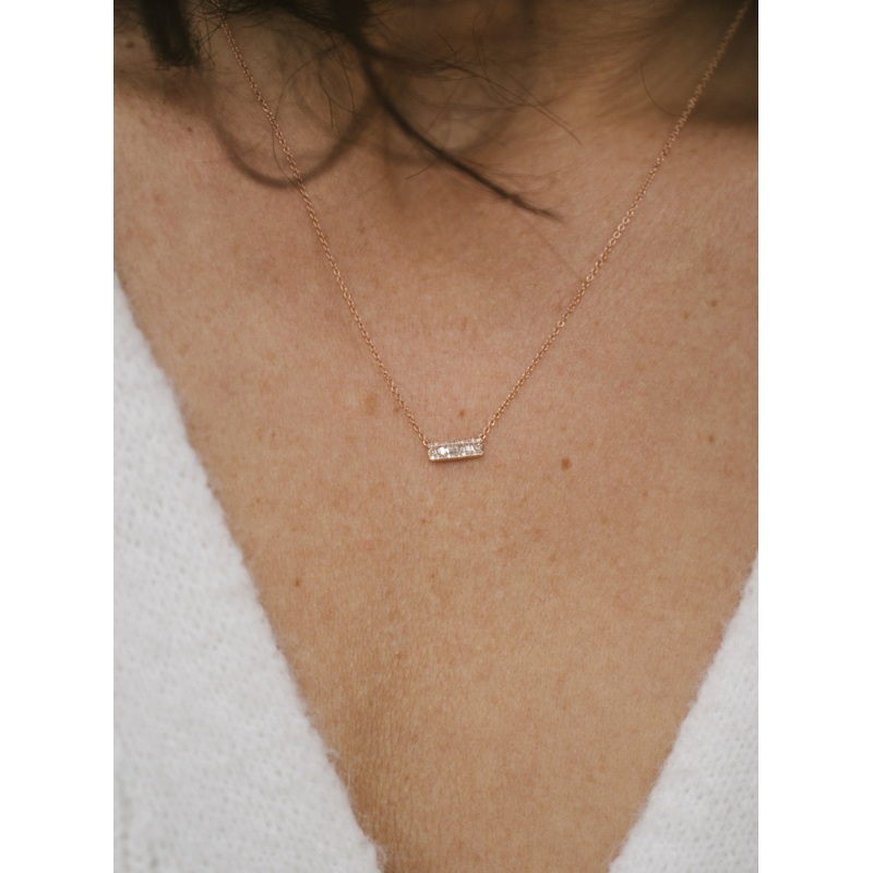Diamond Megan Necklace | 14K Rose Gold