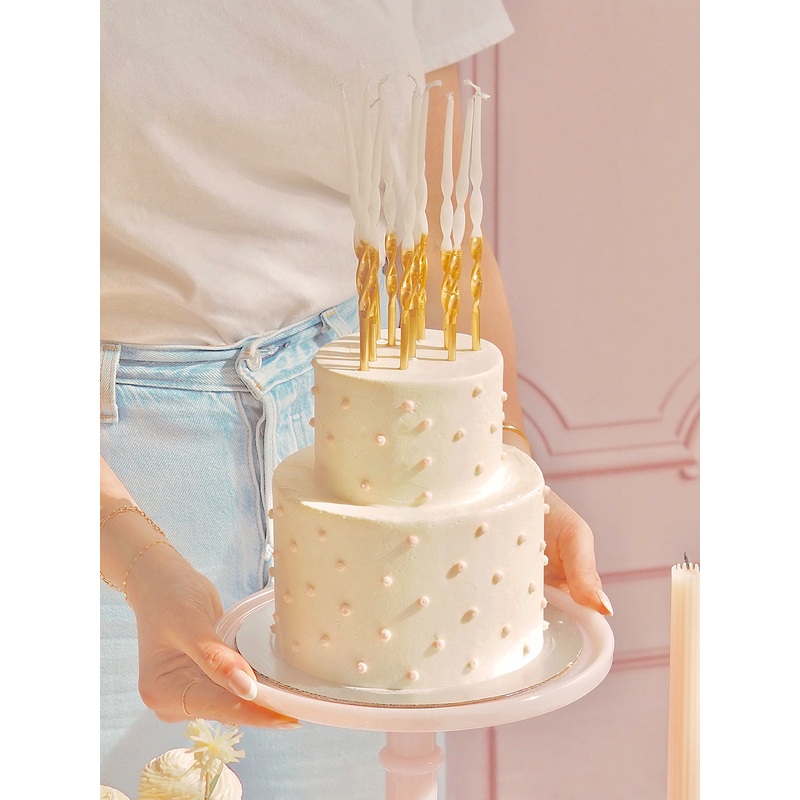 Gold Dipped Twisted Candles