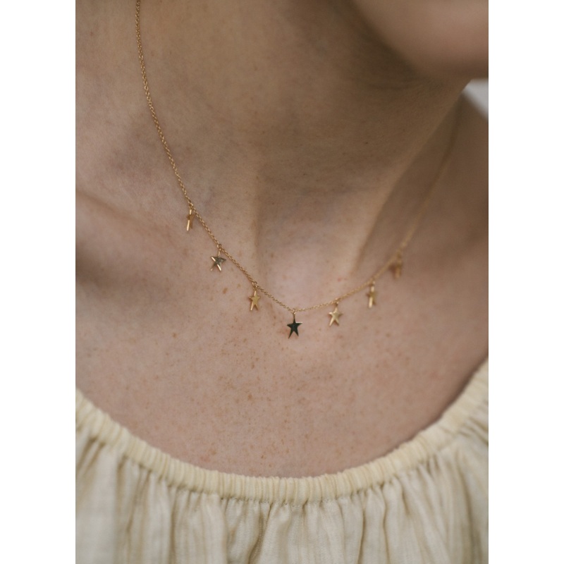 Guidance Multi Star Necklace | 14K Gold