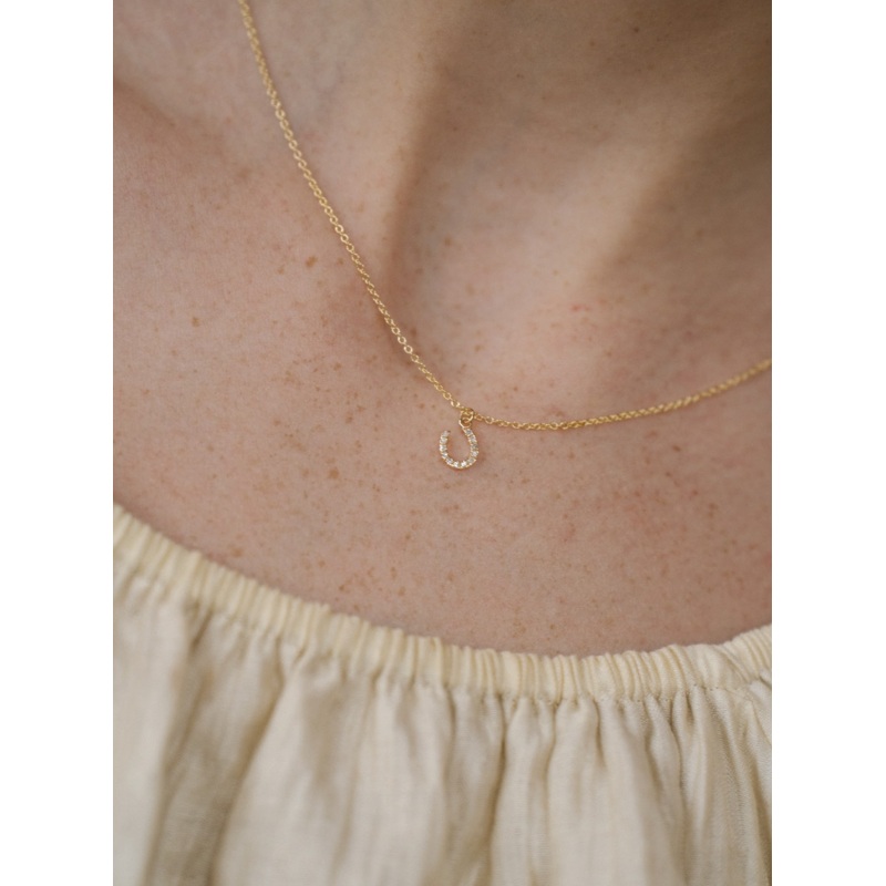 Horseshoe Necklace | 14K Gold